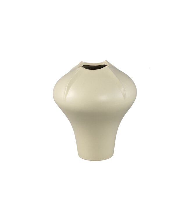 PTMD Ginos Cream matte keramische organische bolvaas S