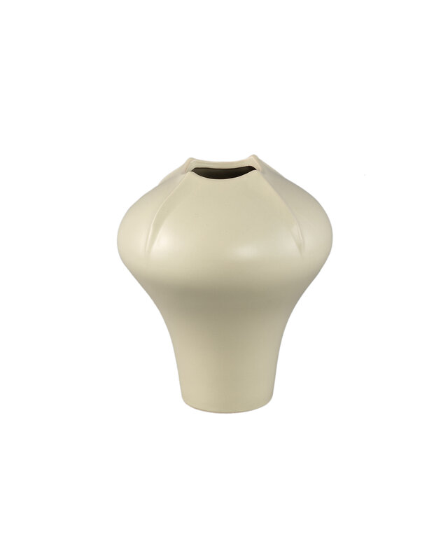 PTMD Ginos Cream matte keramische organische bolvaas S