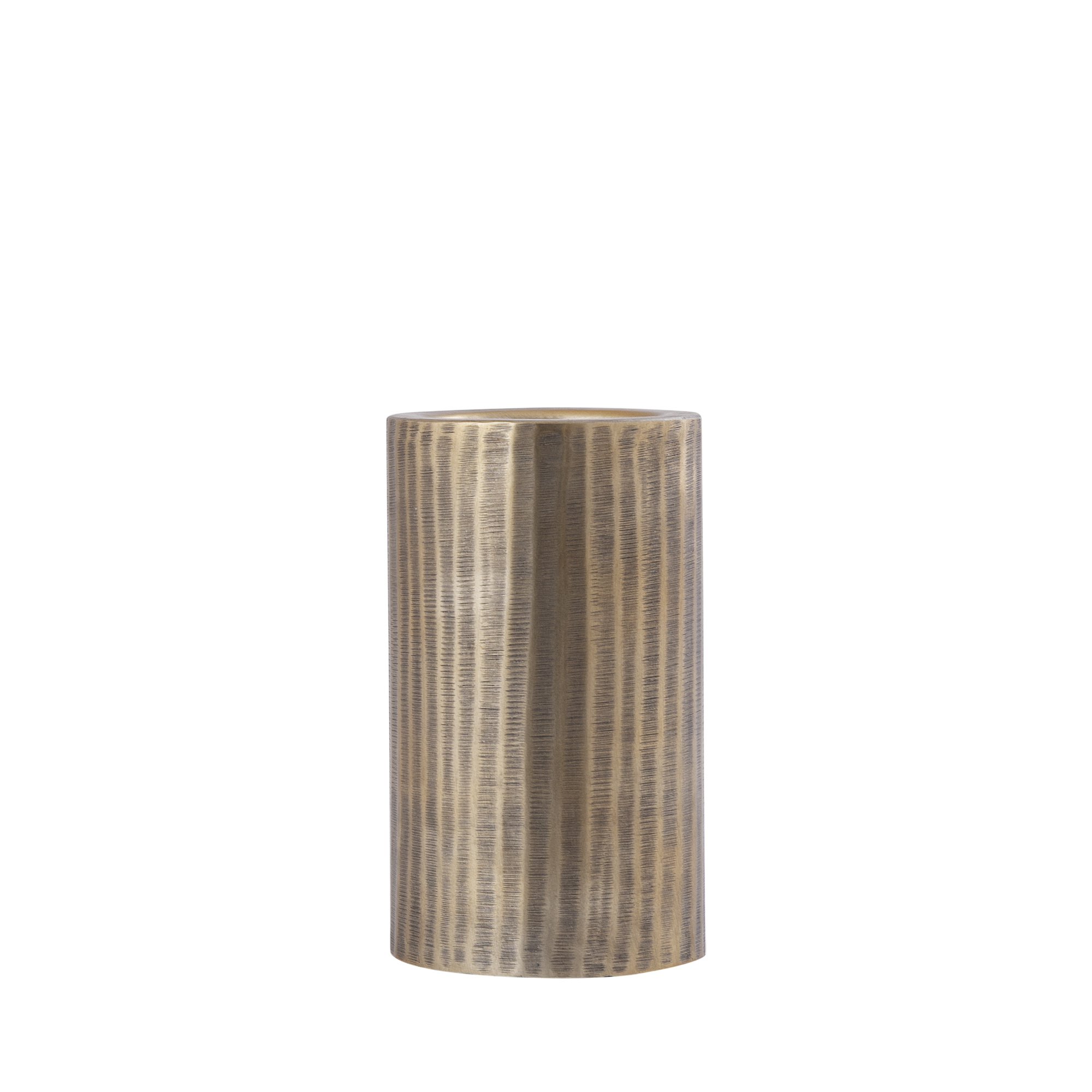 PTMD Jowad Antieke Gouden aluminium kaarshouder rib S