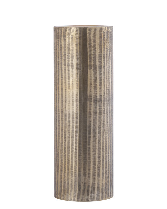 PTMD Jowad Antieke Gouden Aluminium Kaarsenhouder | 13 x 37 x 13 cm