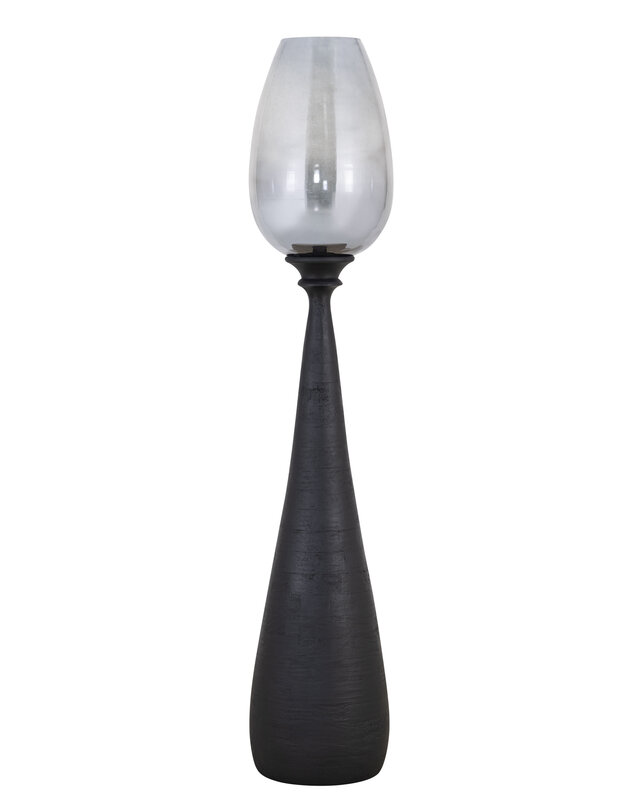 PTMD Midi Stormlicht L | Zwart | Mangohout | H130 x D25 cm