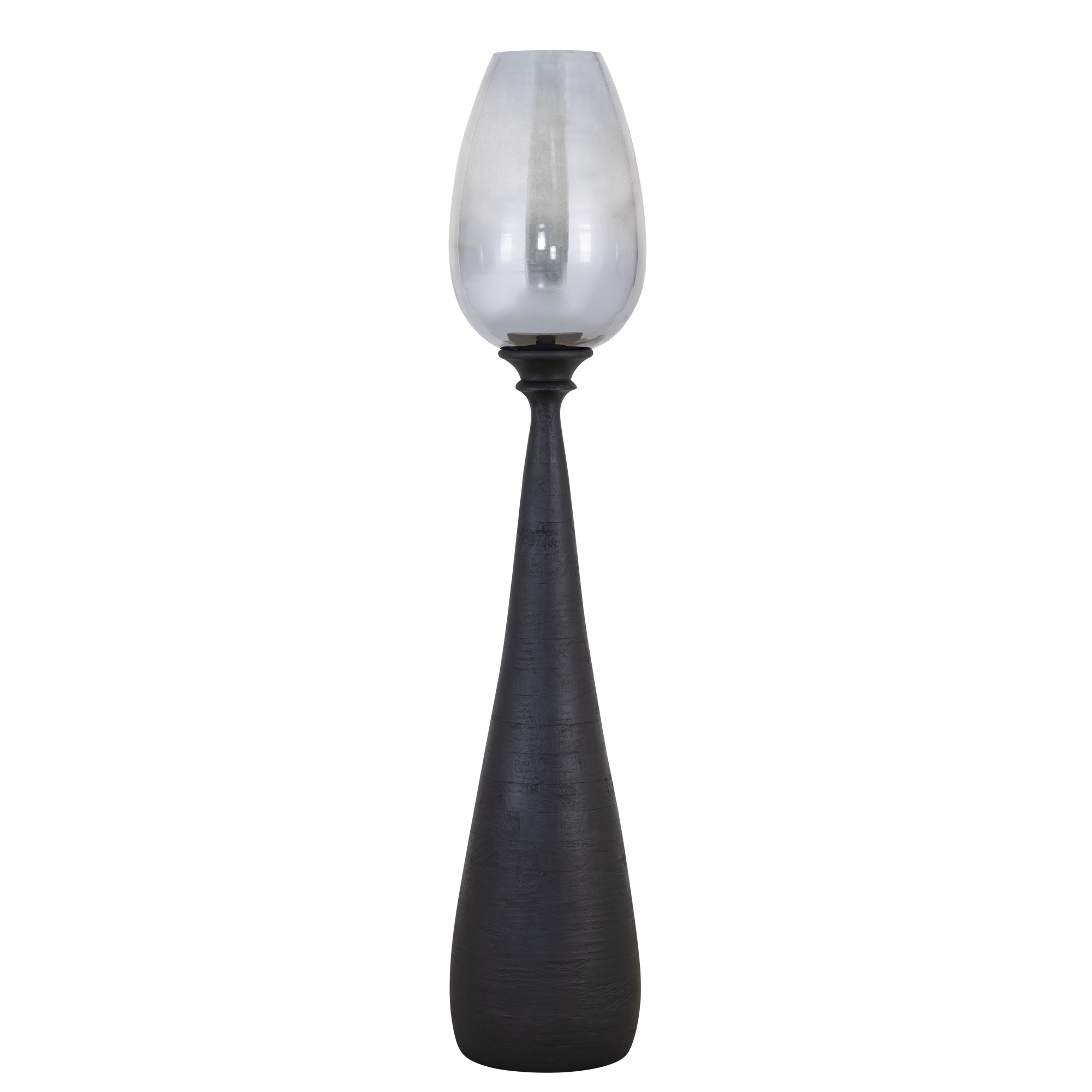 PTMD Midi Stormlicht L | Zwart | Mangohout | H130 x D25 cm