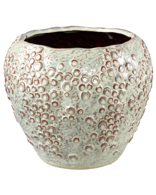 PTMD Avis Cream keramische pot met ronde schalen in XL-formaat