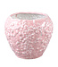 PTMD Avis Roze keramische pot rond gevormde schalen laag XL