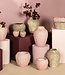 PTMD Avis Roze keramische pot rond gevormde schalen laag XL
