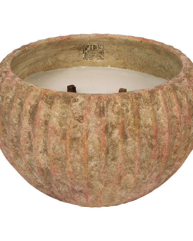 PTMD Yasmeene Brown cement outdoor candle L
