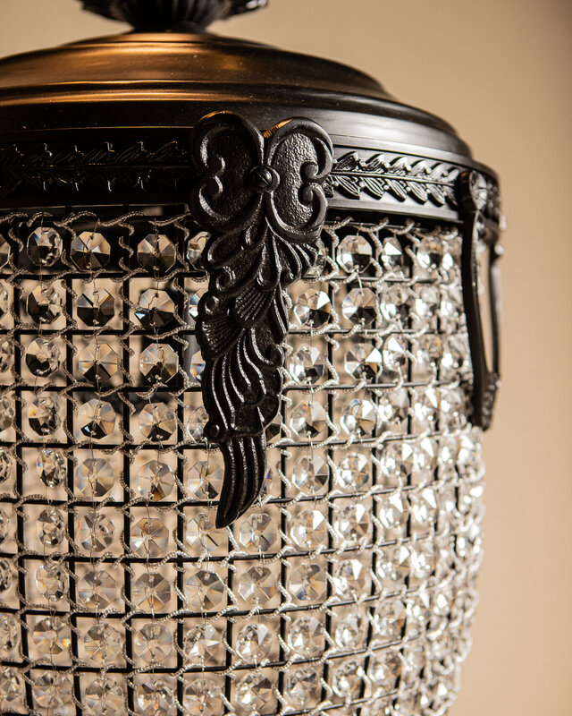 PTMD Lidde Kristal Plafondlamp S | H70 x D37 cm