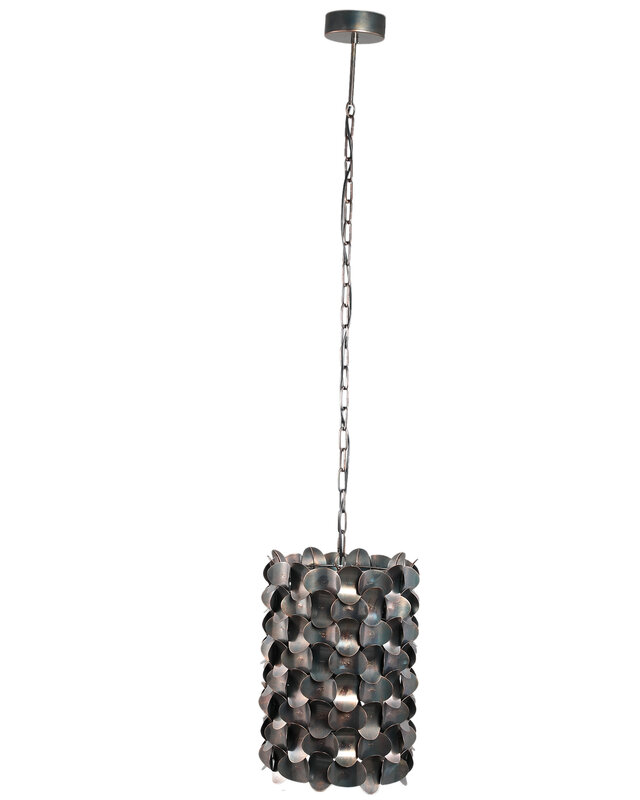PTMD Jaye Zwarte IJzeren Hanglamp Cirkelpatroon Breed