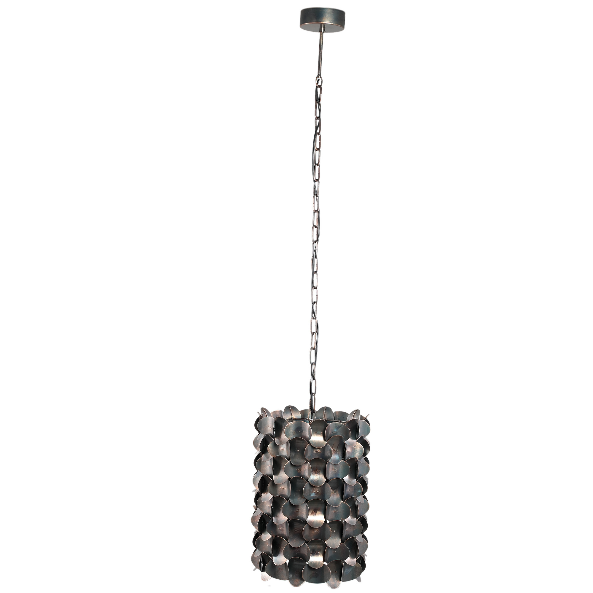 PTMD Jaye Zwarte IJzeren Hanglamp Cirkelpatroon Breed