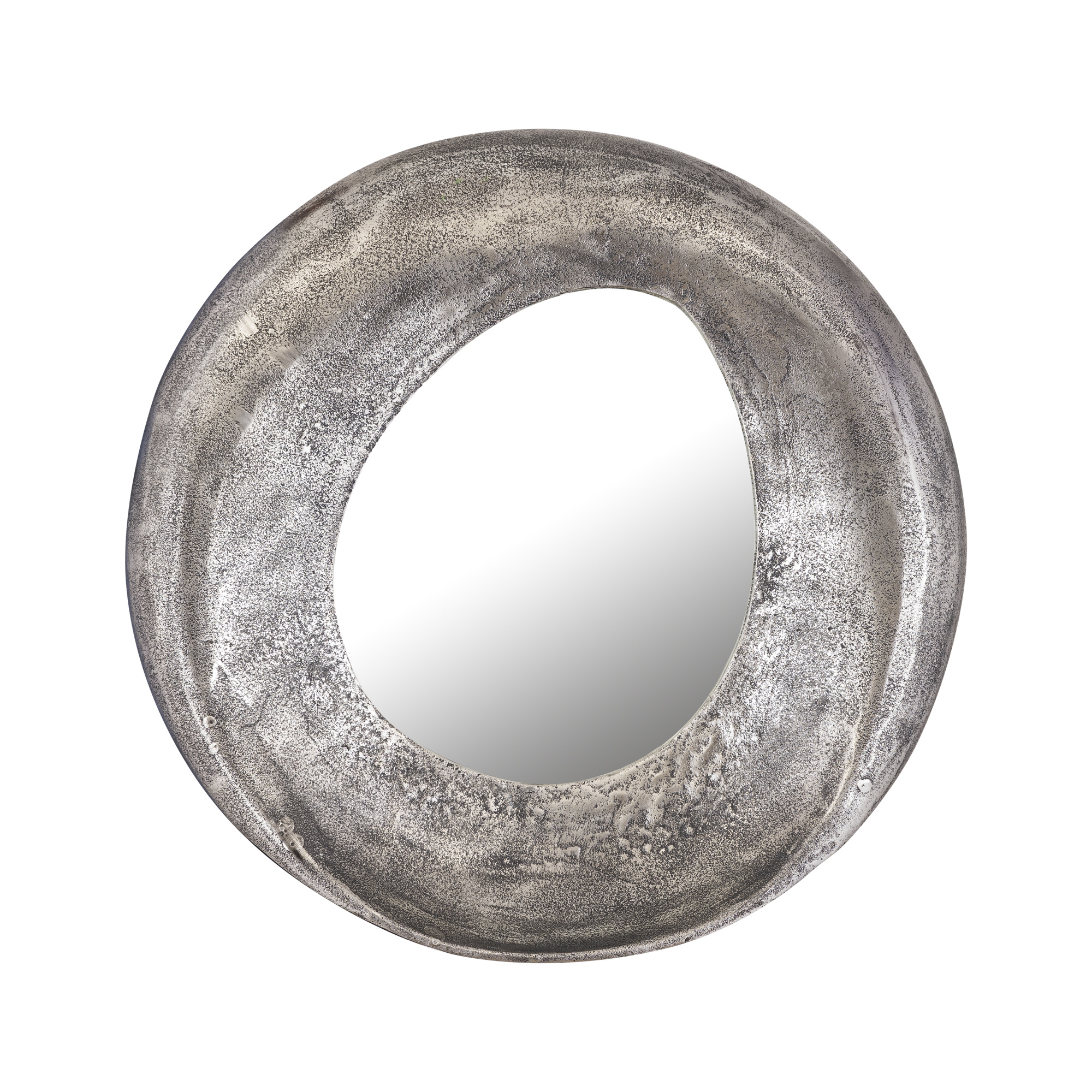 PTMD Daweson Nikkel Gegoten Aluminium Spiegel Open Rond