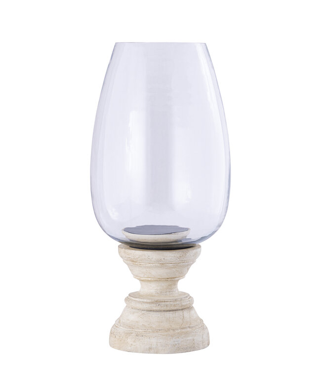 PTMD Qez Room Mango Hout Stormlicht Helder Glas XL
