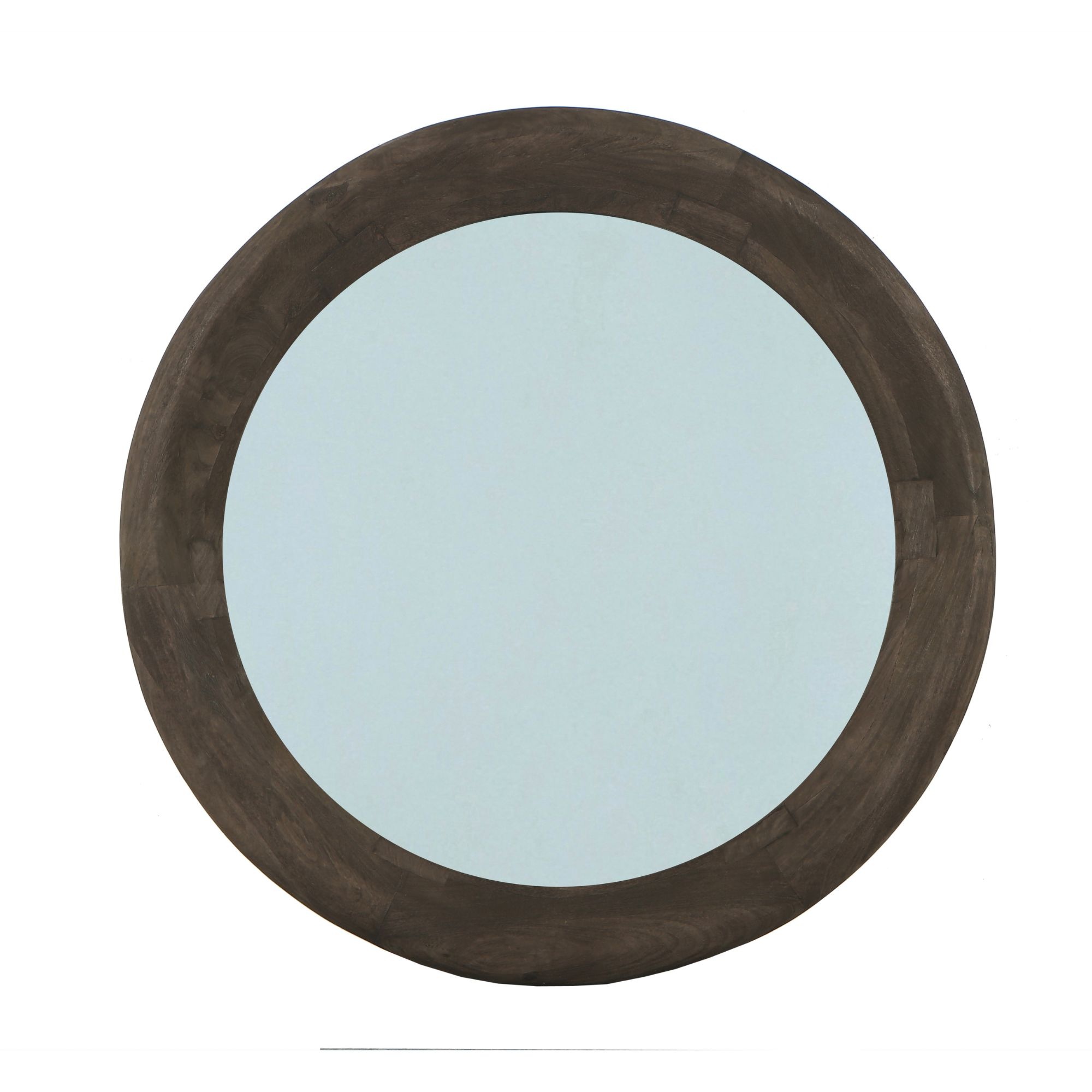 PTMD Noam Brown Mango Houten Ronde Spiegel L