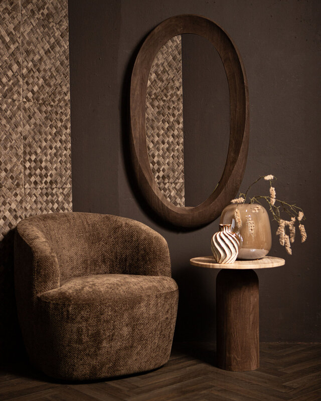 PTMD Noam Spiegel | Bruin | Mangohout | H120 x B68 cm
