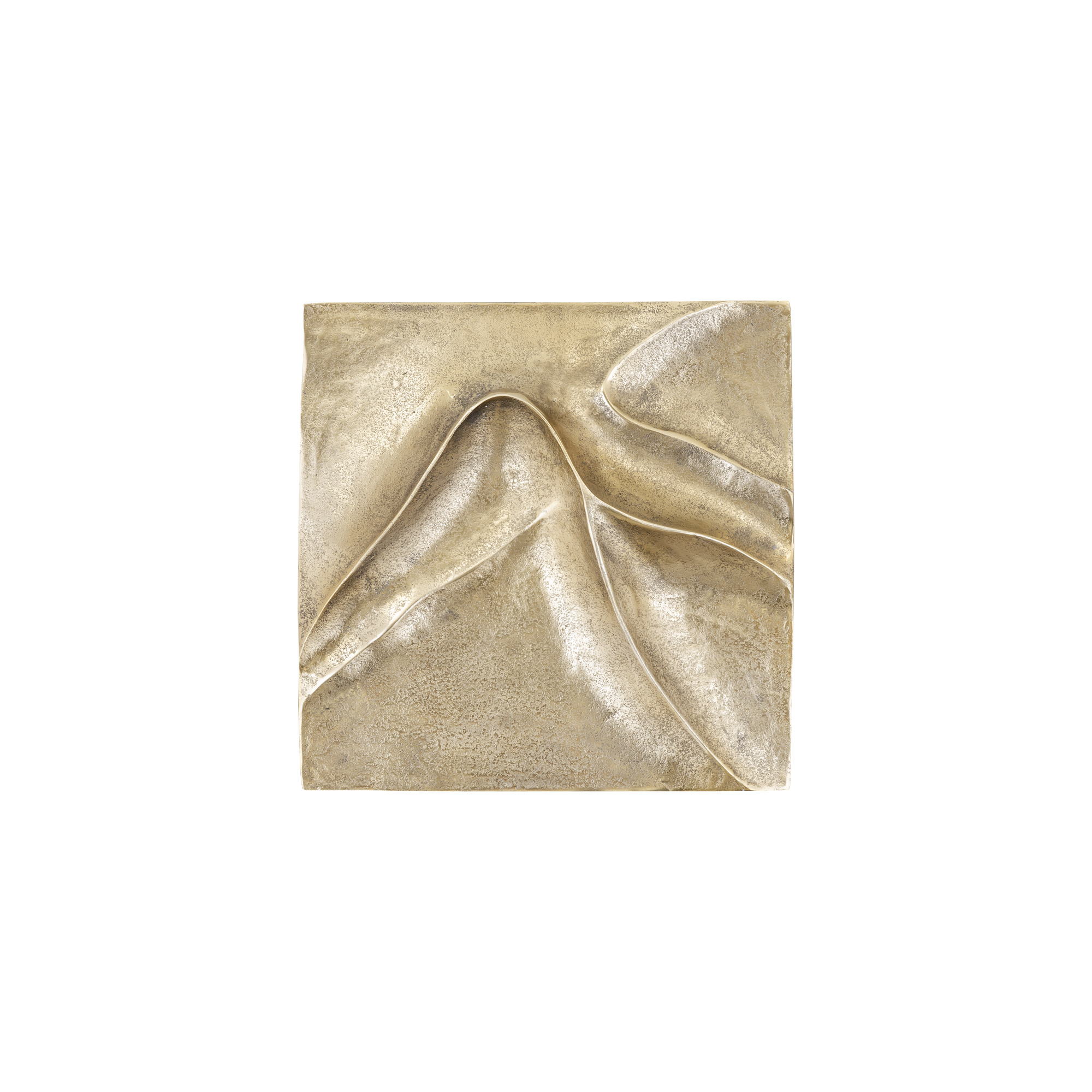 PTMD Gihan Gouden Gegoten Aluminium Wandpaneel Golflijnen S