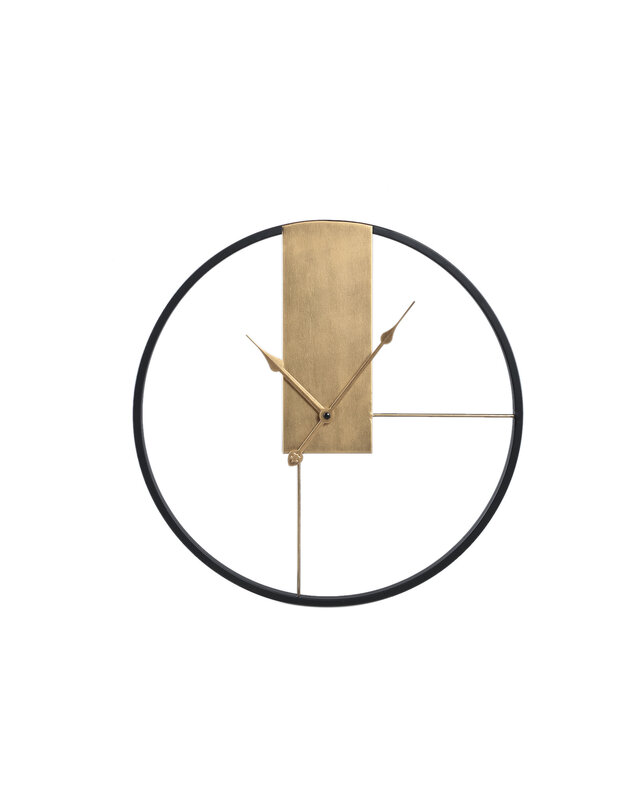 PTMD Lolae Gold ijzeren ronde wandklok S