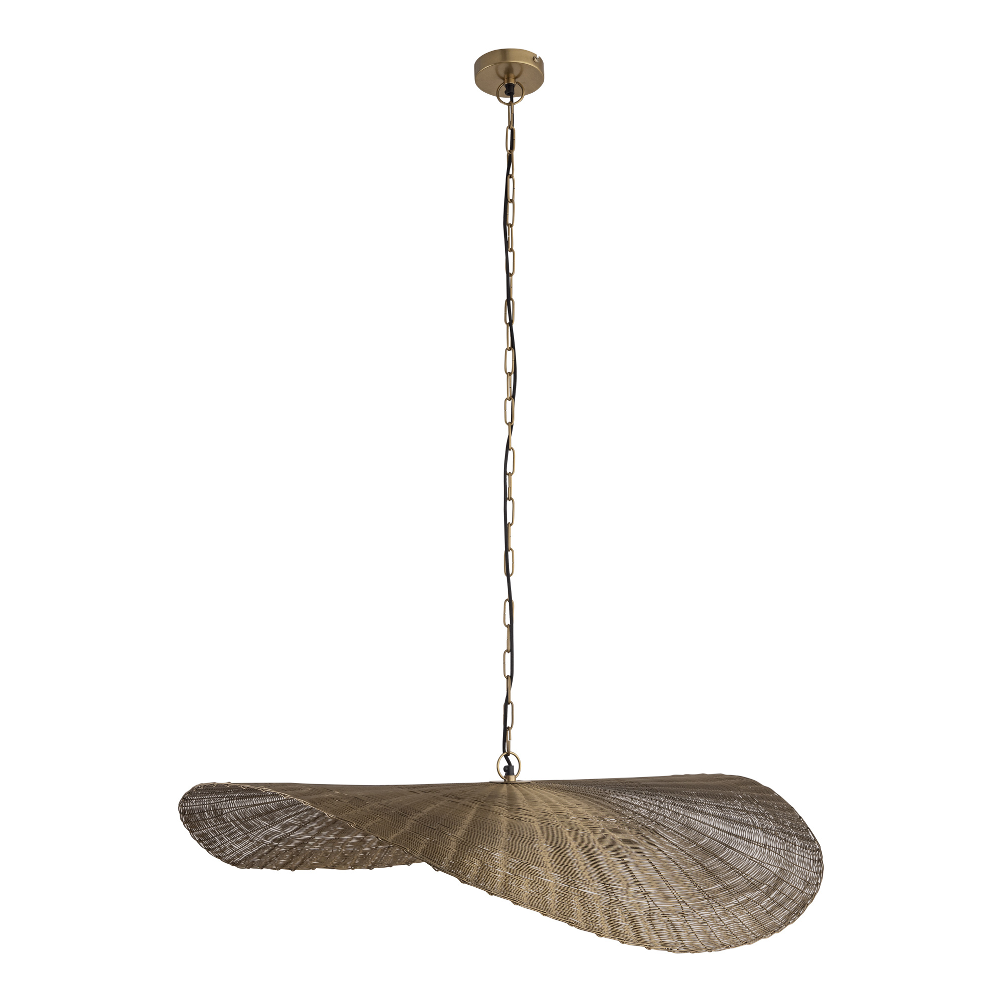 PTMD Shauney Gold Iron Wavy Hanglamp – 72 x 92 x 100 cm