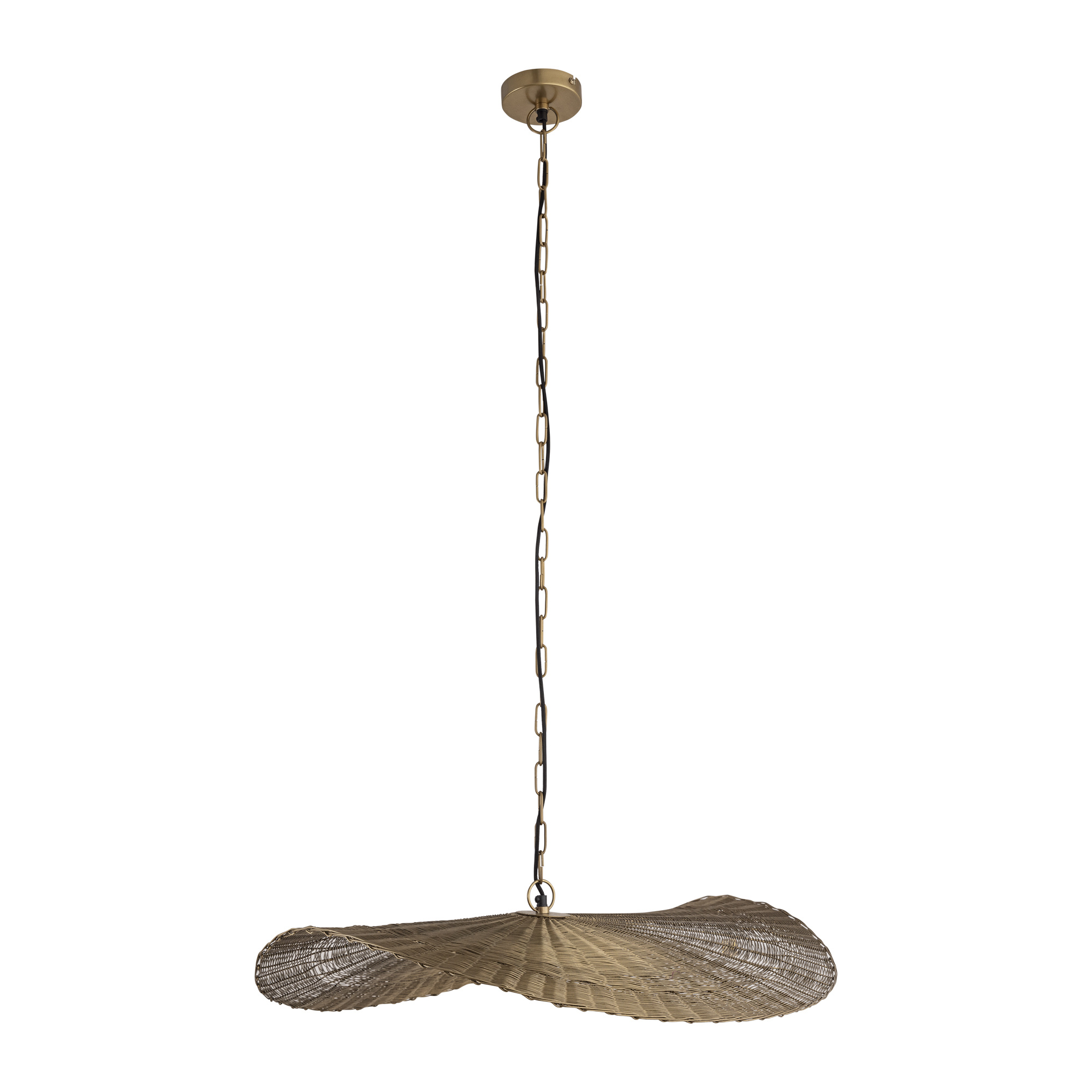 PTMD Shauney Gouden IJzeren Golvende Hanglamp Rond S