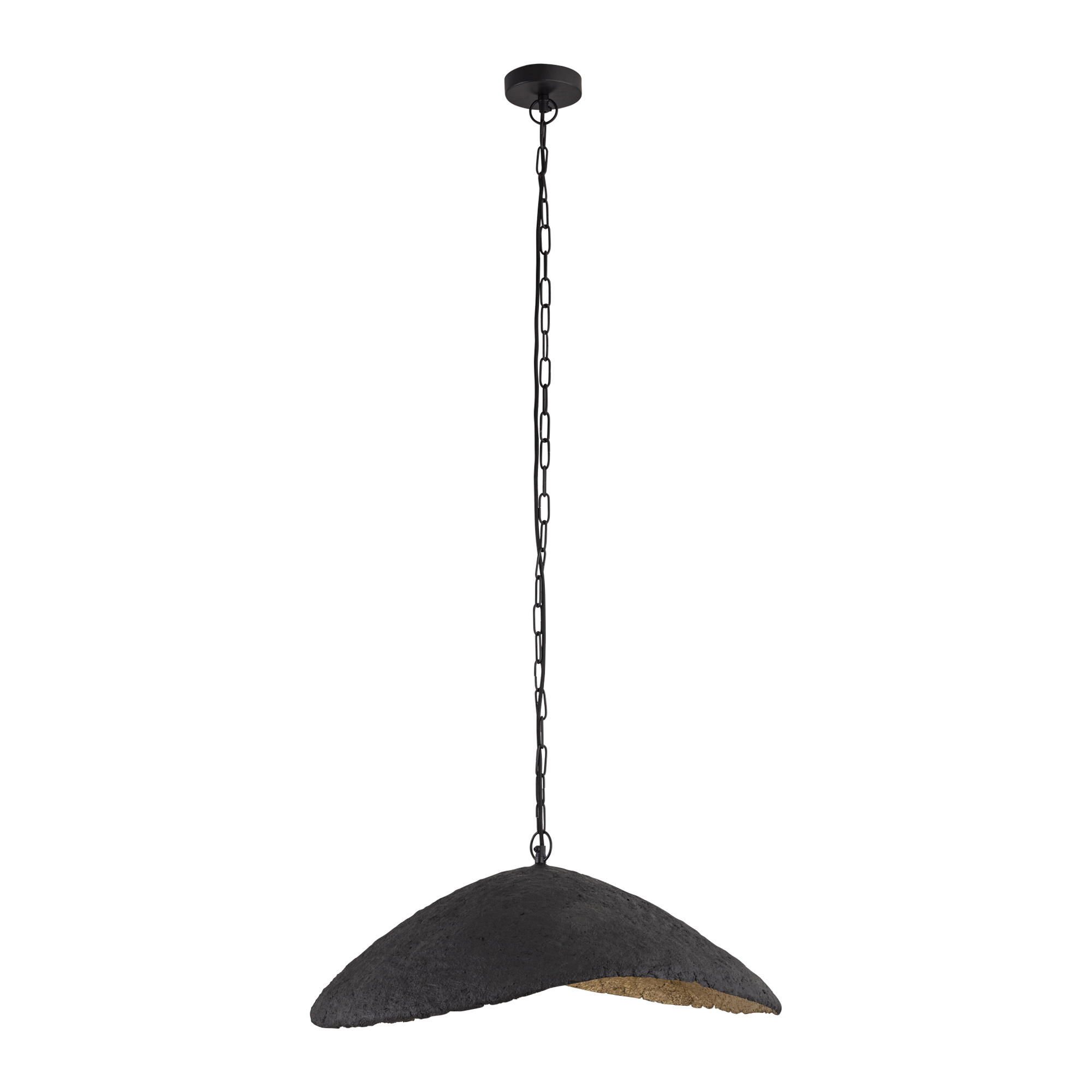 PTMD Majid Hanglamp | Zwart & Goud | H23 x B71 x D53 cm