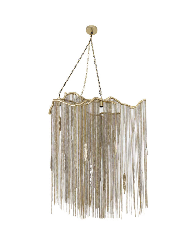 PTMD Wilco Hanglamp | Messing Kettingen | H85 x B108 x D44 cm