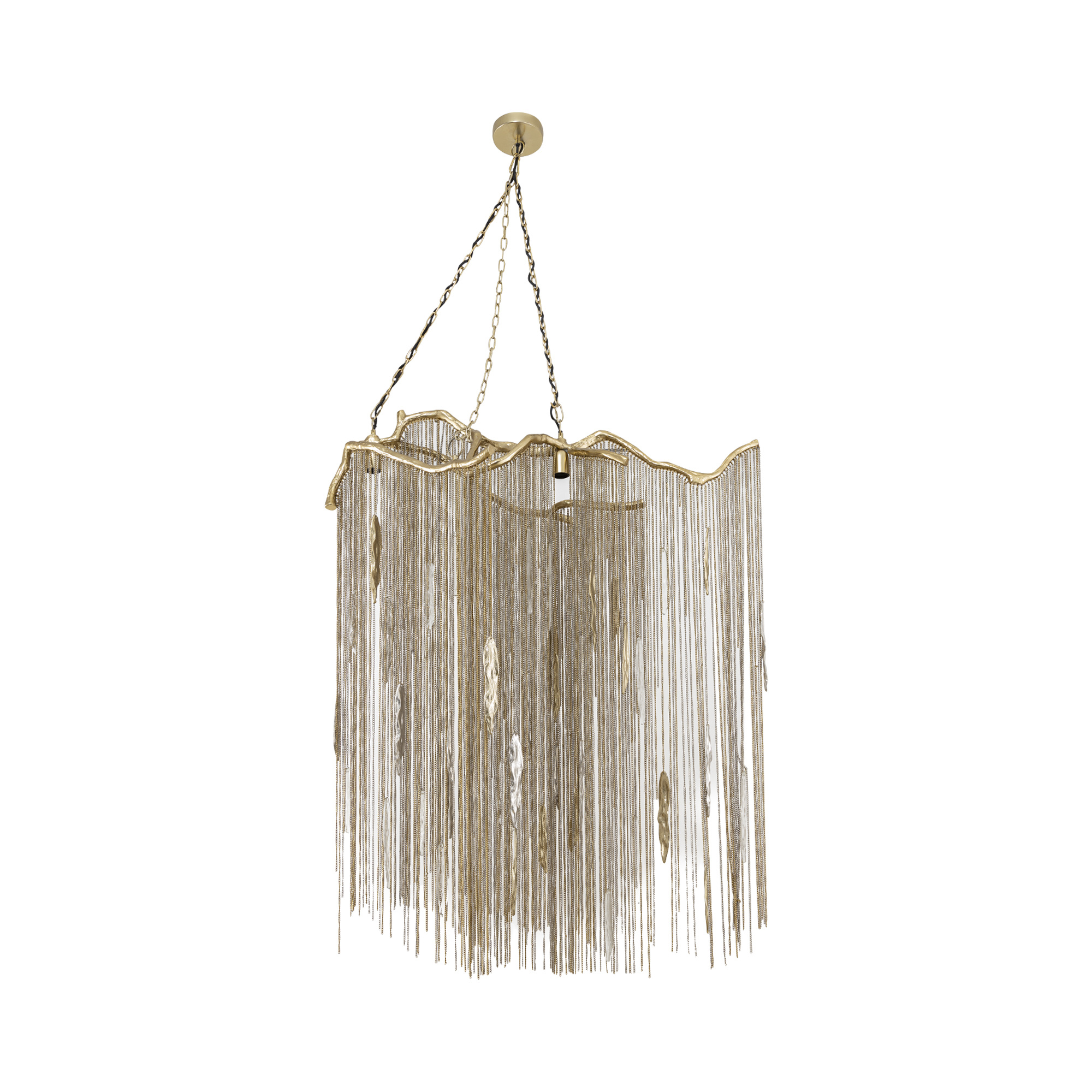 PTMD Wilco Hanglamp | Messing Kettingen | H85 x B108 x D44 cm