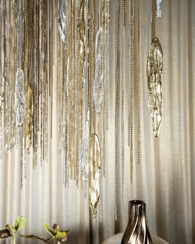 PTMD Wilco Hanglamp | Messing Kettingen | H85 x B108 x D44 cm