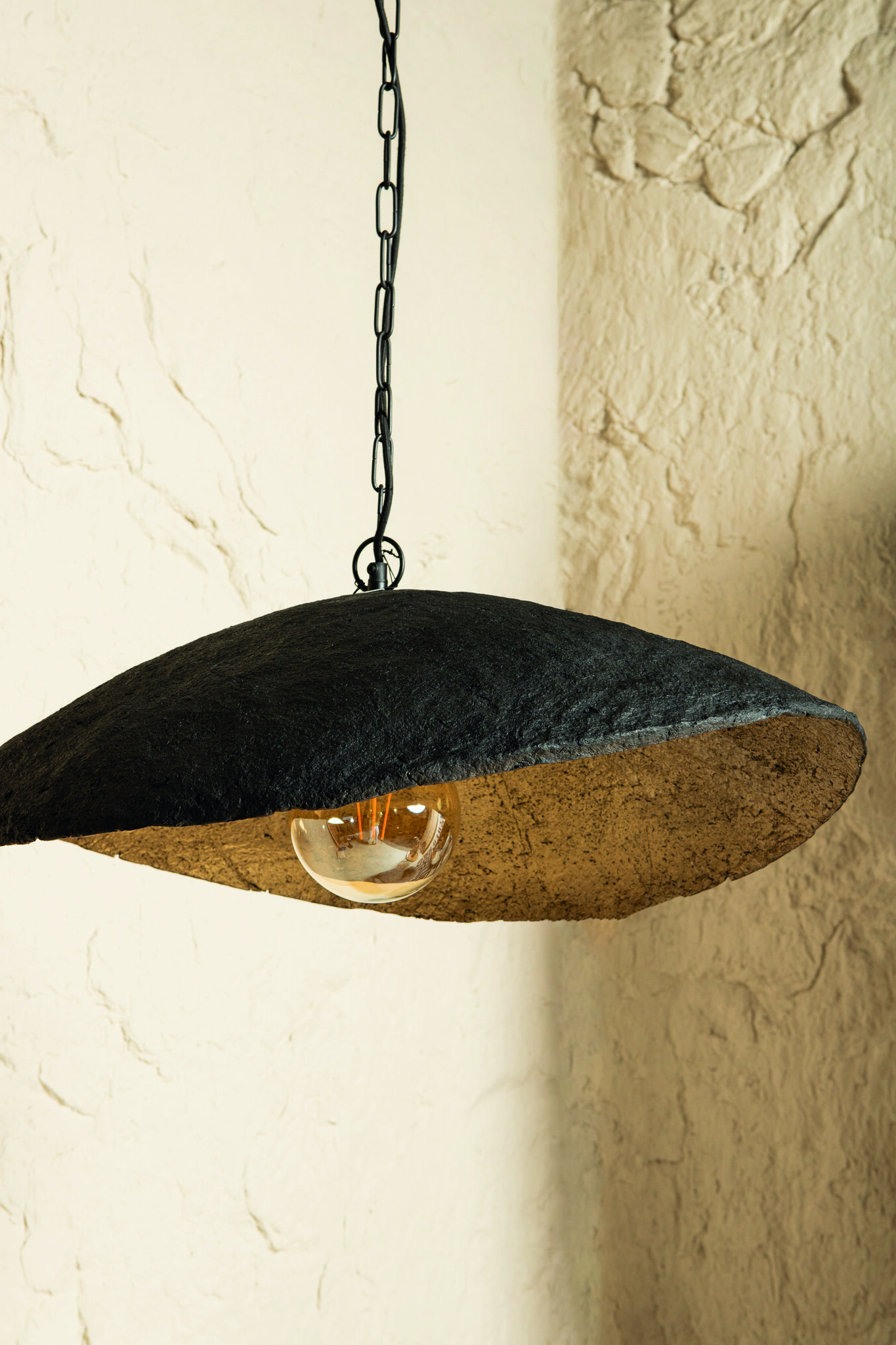 PTMD Majid Hanglamp | Zwart & Goud | H23 x B71 x D53 cm