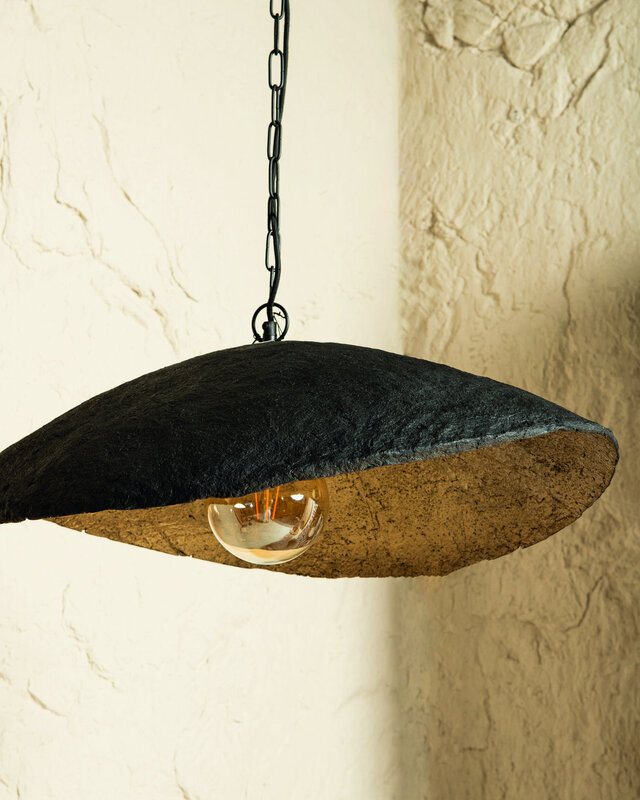 PTMD Majid Hanglamp | Zwart & Goud | H23 x B71 x D53 cm