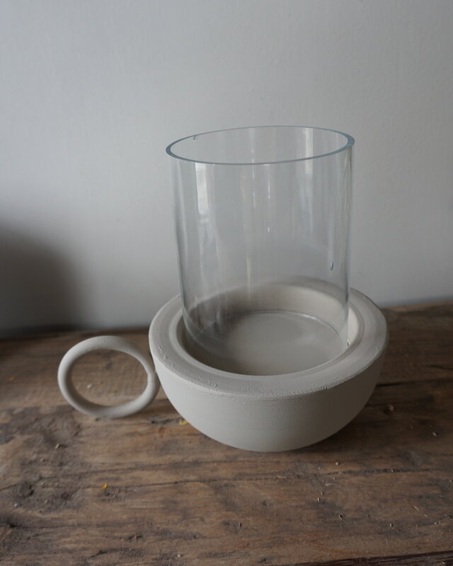 Rene Houtman Lantaarn Rajuna | Rond | Sand | H17 x D15 cm