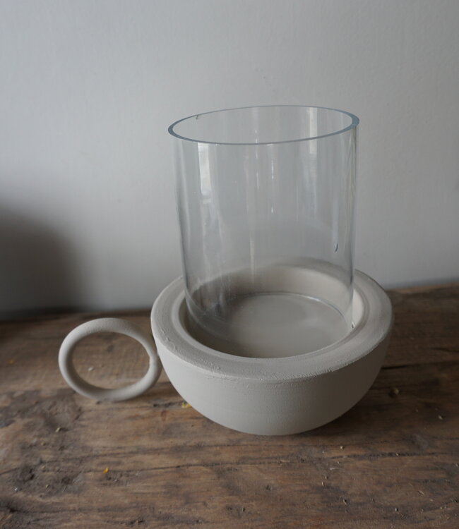 Rene Houtman Lantaarn Rajuna | Rond | Sand | H17 x D15 cm