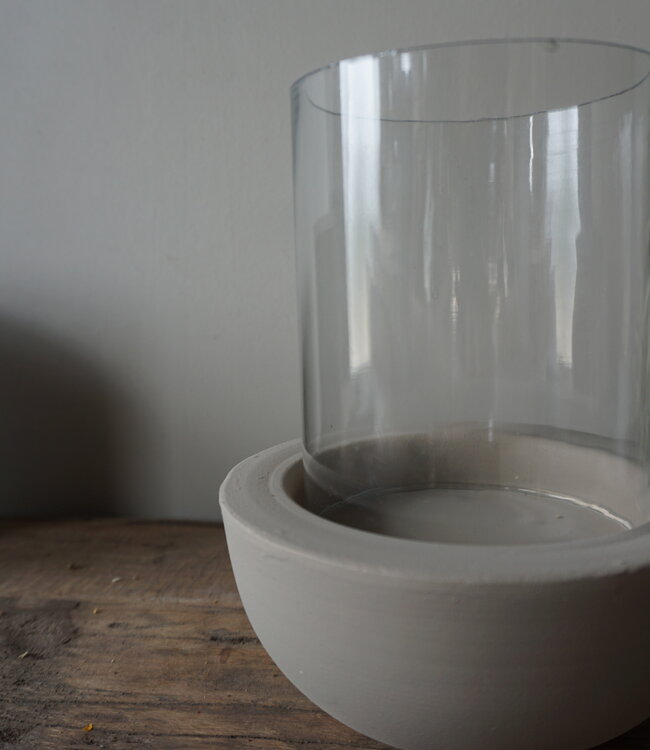 Rene Houtman Lantaarn Rajuna | Rond | Sand | H17 x D15 cm