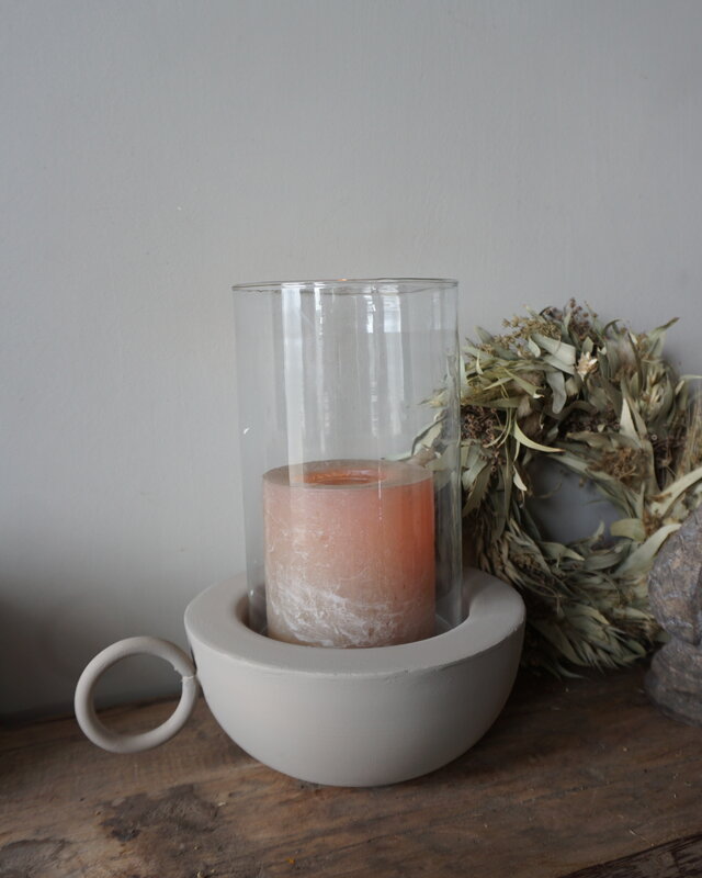 Rene Houtman Lantaarn Rajuna | Rond | Sand | H27 x D20 cm