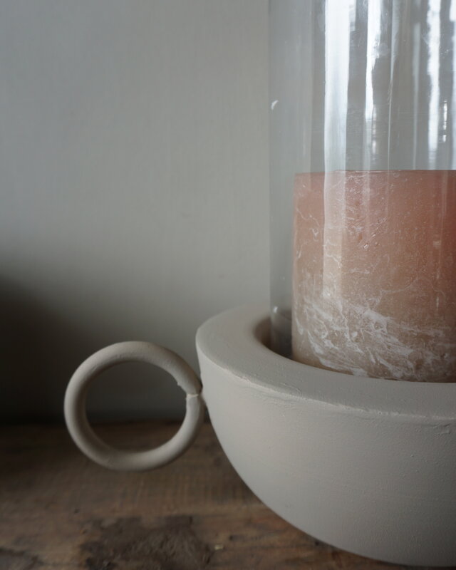Rene Houtman Lantaarn Rajuna | Rond | Sand | H27 x D20 cm