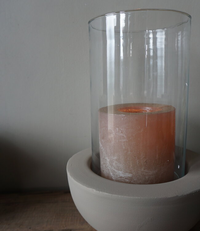 Rene Houtman Lantaarn Rajuna | Rond | Sand | H27 x D20 cm
