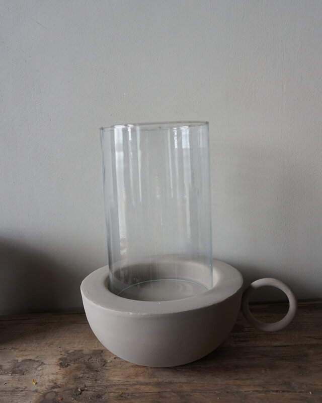 Rene Houtman Lantaarn Rajuna | Rond | Sand | H27 x D20 cm