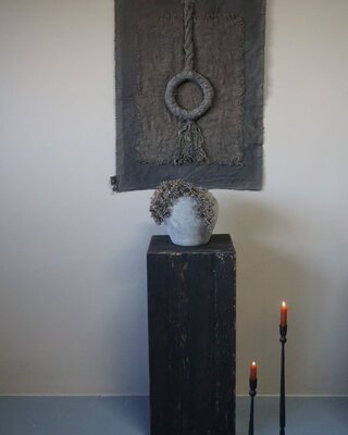 Rene Houtman Houten Zuil | Zwart | H80 x B35 x D35 cm