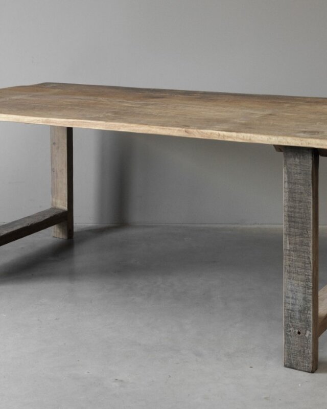 Be-Uniq Eettafel Oude Deur | Verweerd | H79xB183xD99 cm