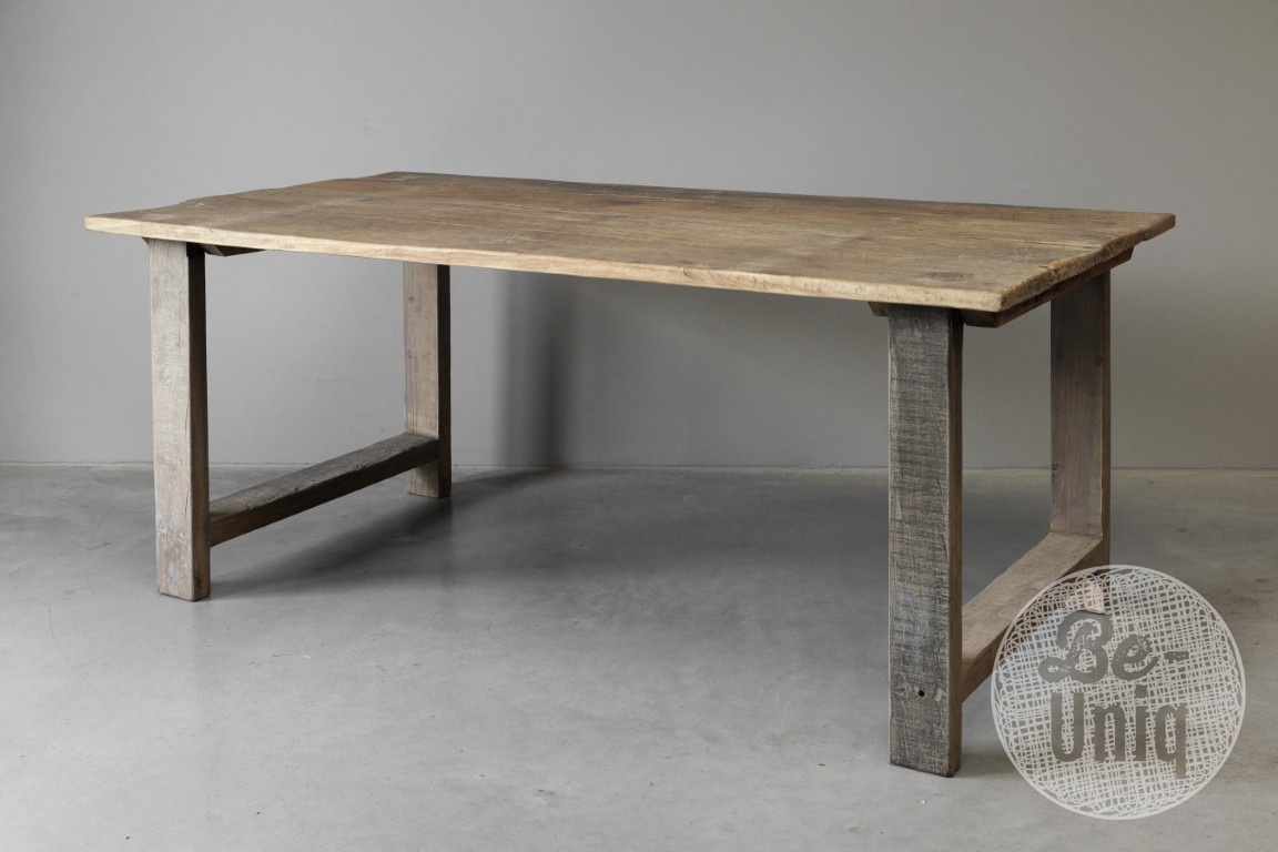Be-Uniq Eettafel Oude Deur | Verweerd | H79xB183xD99 cm