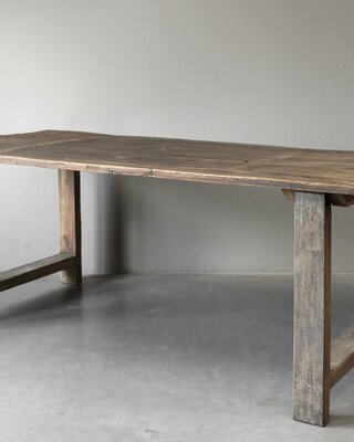 Be-Uniq Eettafel Oude Deur | Verweerd | H79xB190xD89 cm