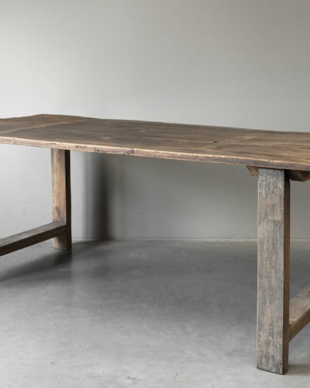 Be-Uniq Eettafel Oude Deur | Verweerd | H79xB190xD89 cm