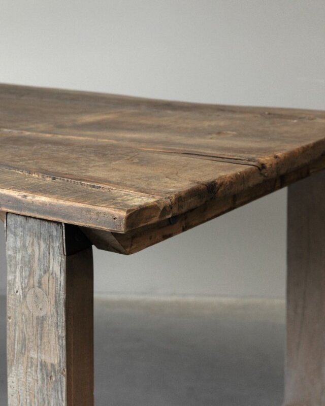 Be-Uniq Eettafel Oude Deur | Verweerd | H79xB190xD89 cm