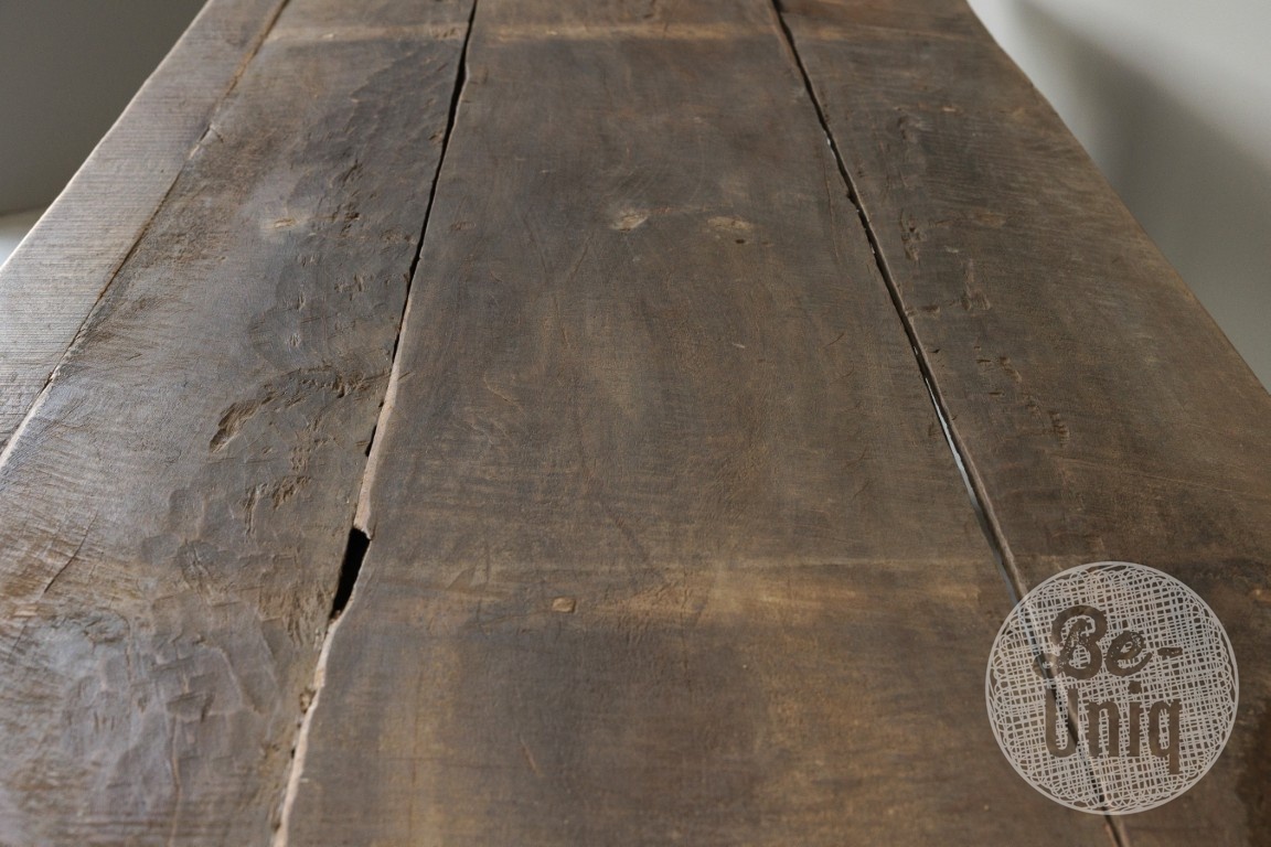Be-Uniq Eettafel Oude Deur | Verweerd | H79xB190xD89 cm