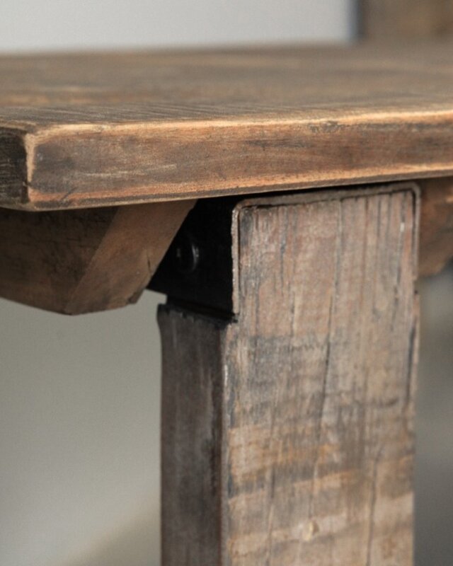 Be-Uniq Eettafel Oude Deur | Verweerd | H79xB190xD89 cm