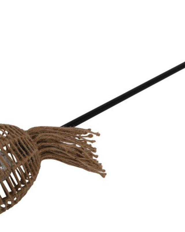 Rene Houtman Tuinlamp Solar Op Stok Tuinfakkel Naturel - H90xB16xD8 Cm