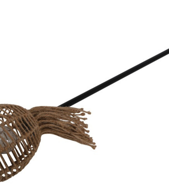 Rene Houtman Tuinlamp Solar Op Stok Tuinfakkel Naturel - H90xB16xD8 Cm
