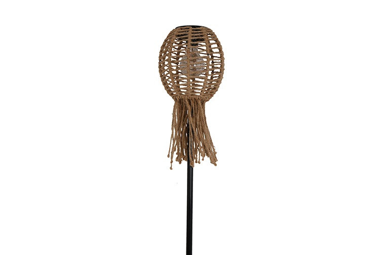 Rene Houtman Tuinlamp Solar Op Stok Tuinfakkel Naturel - H90xB16xD8 Cm