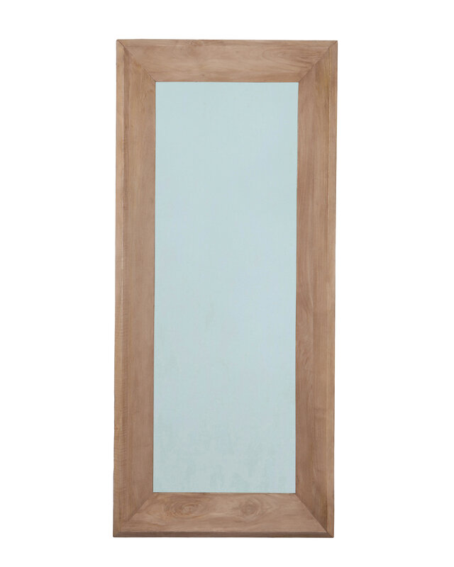 PTMD Nicka Natural mango houten rechthoekige spiegel S