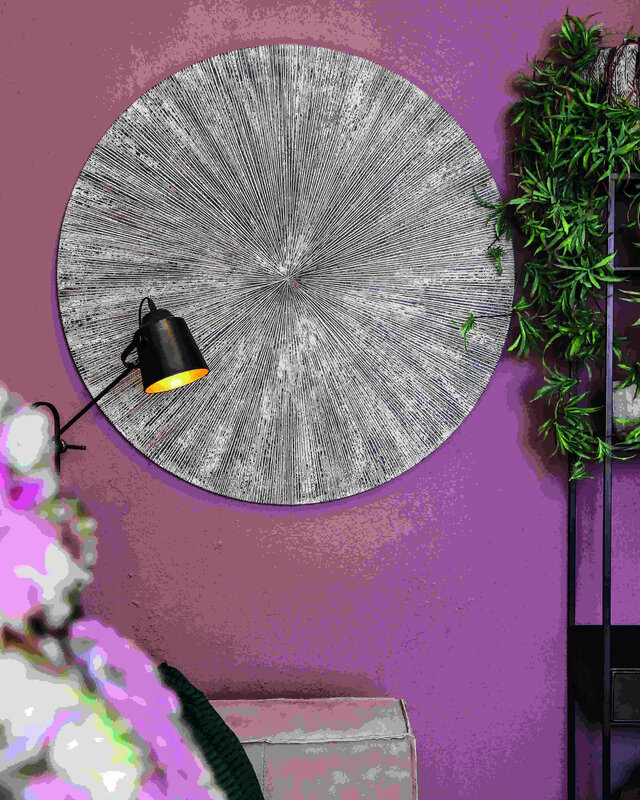 PTMD Zapp Wandpaneel L | Wit Geribbeld | D120 cm