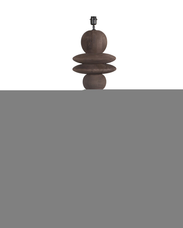 PTMD Callain Brown mangohouten vloerlampvoet rond