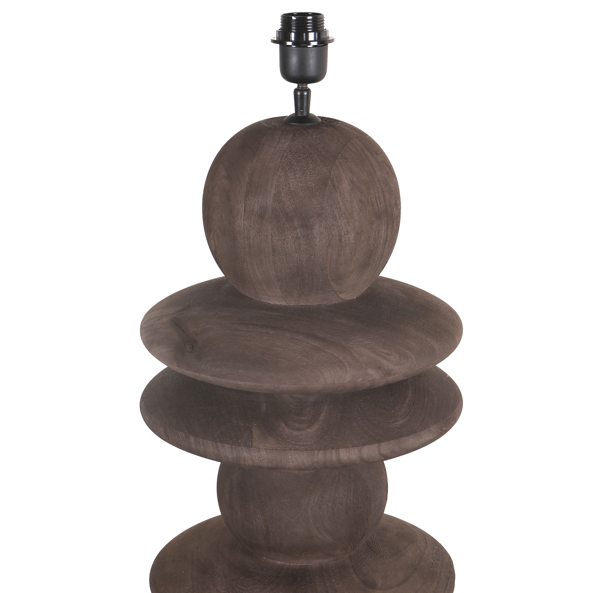 PTMD Callain Brown mangohouten vloerlampvoet rond