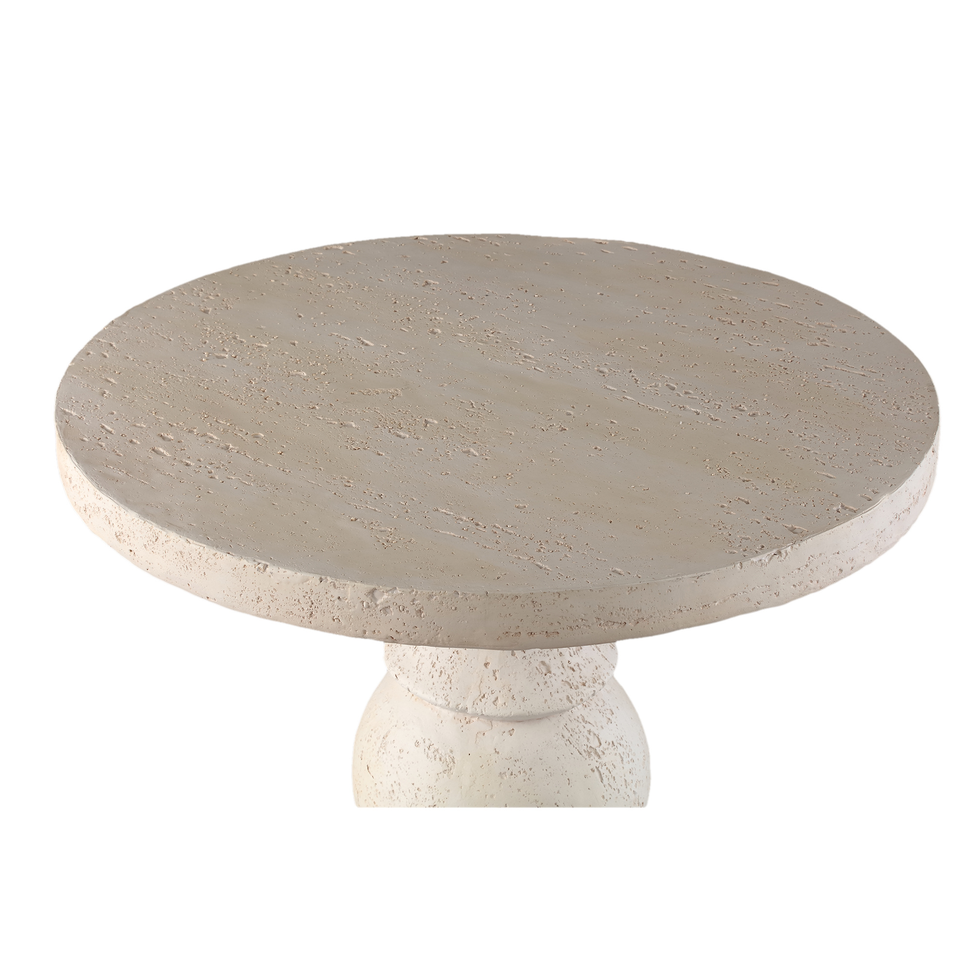 PTMD Muza Cream MgO ronde klassieke bijzettafel